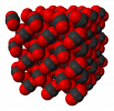 Molécules de dioxyde de carbone solide